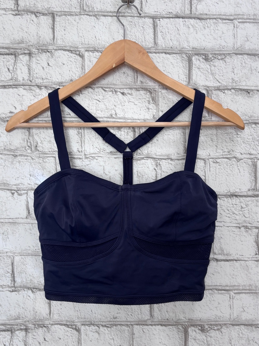 Athleta Navy Longline Sports Bralette